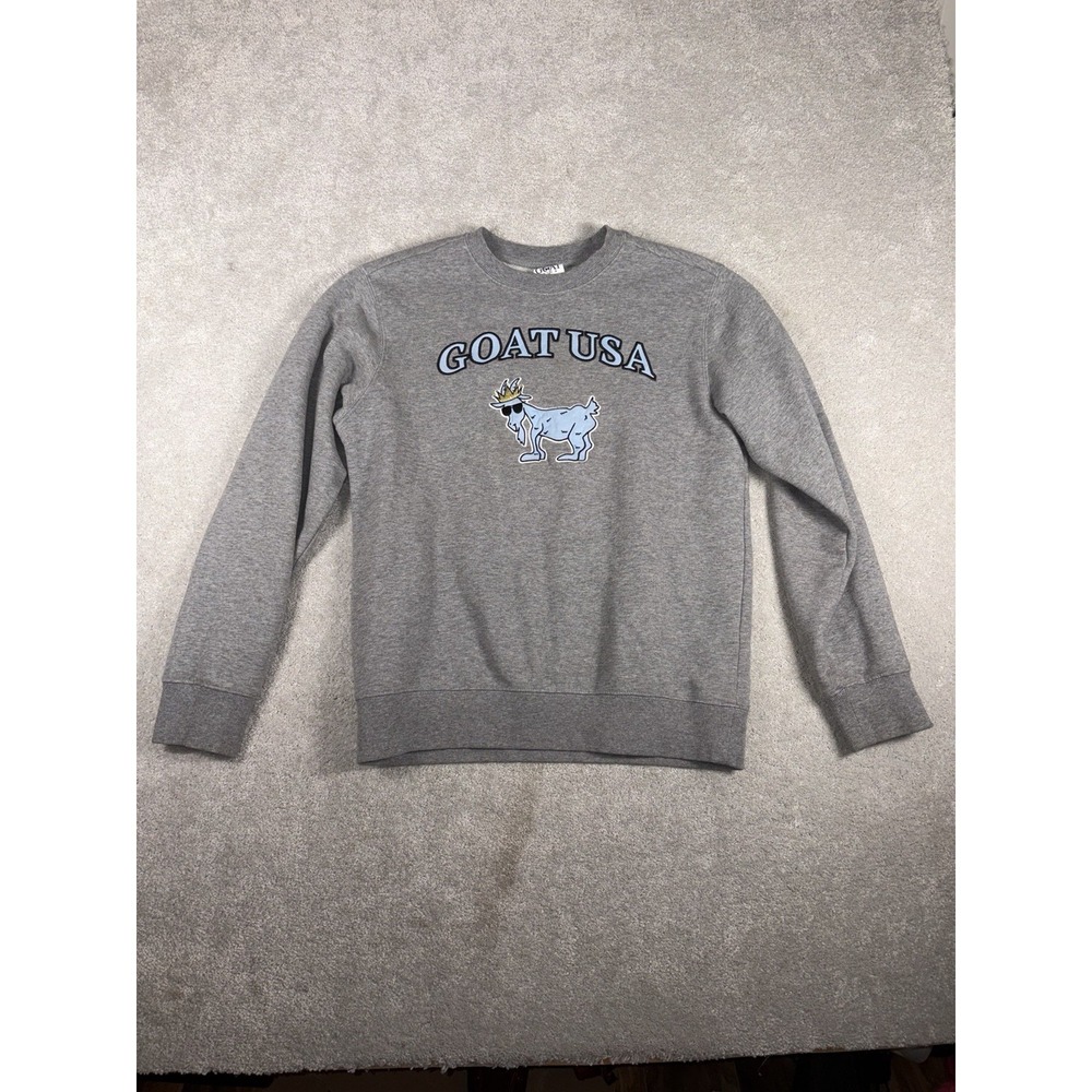GOAT USA Sweatshirt Mens S Crewneck Pullover Crown Goat‎ Graphic Fall 2022